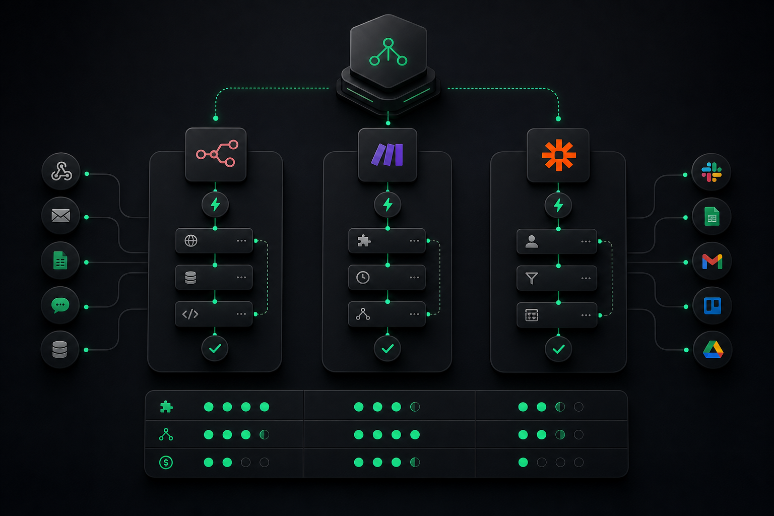 n8n vs Make vs Zapier เปรียบเทียบเครื่องมือ automation ตัวไหนดีสำหรับธุรกิจ