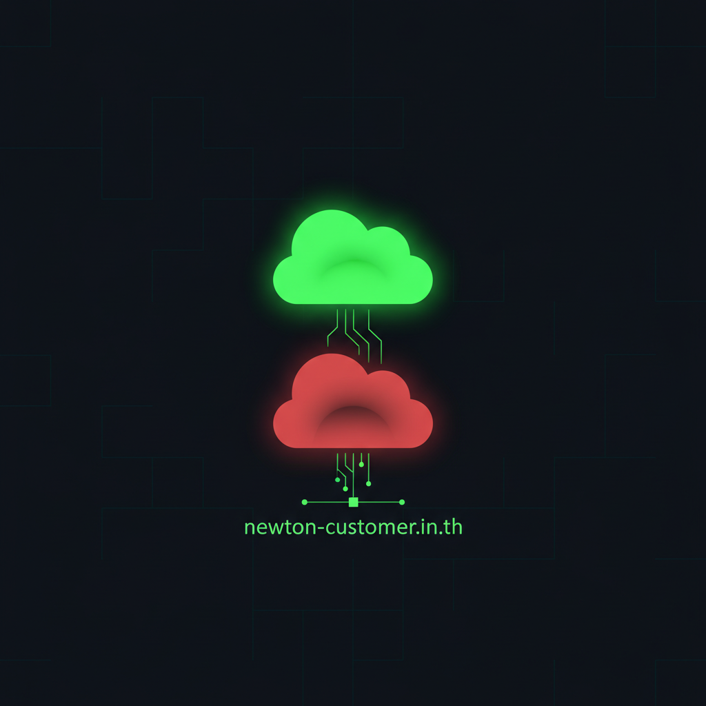 AI Agent fix Cloudflare DNS collision ตอนลูกค้า Newton re-signup ใส่ pre-delete + HTTPS verify + ห้าม default zone